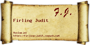 Firling Judit névjegykártya